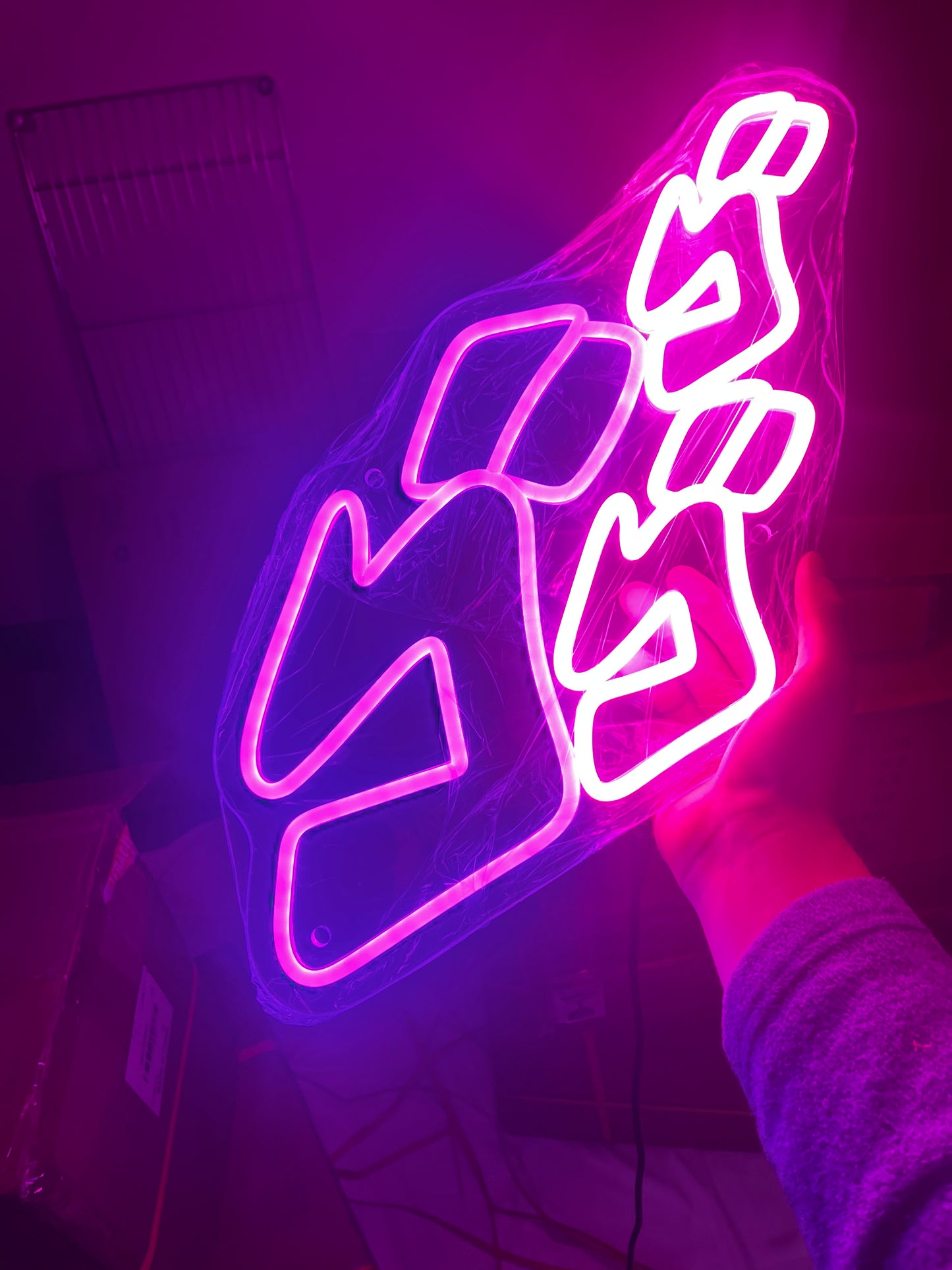 "MENACING" 14" WIDE NEON SIGN