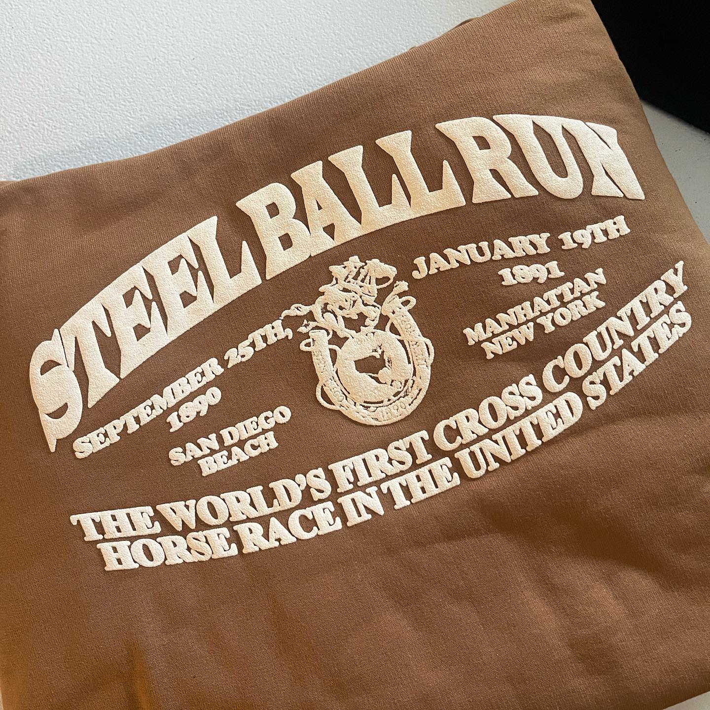 "STEELBALLRUN" 9oz PUFF PRINT HOODIE