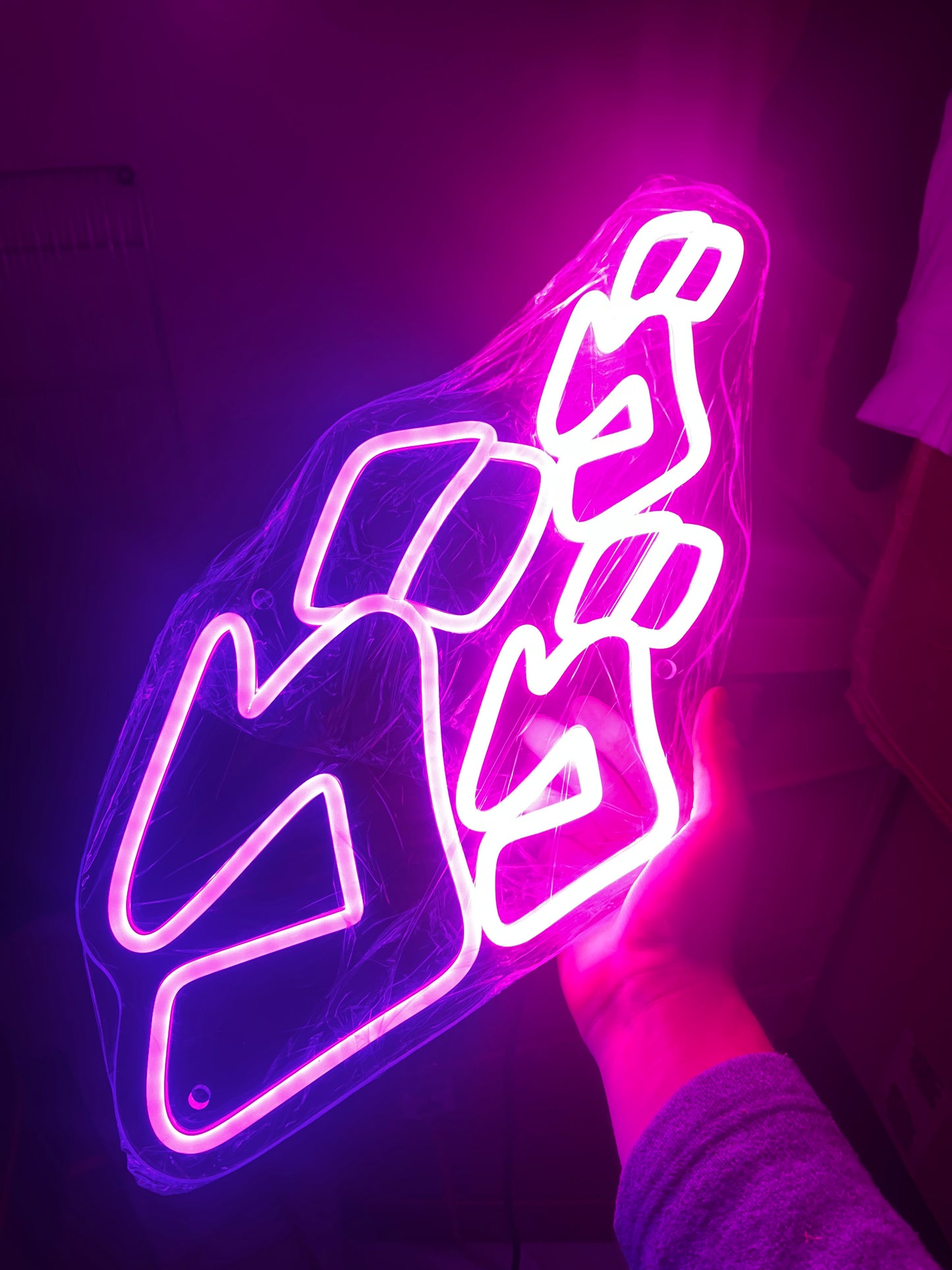"MENACING" 14" WIDE NEON SIGN