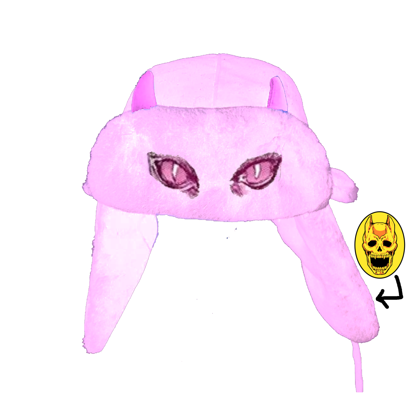 KILLER QUEEN EMBROIDERED USHANKA 3D HORNS (see item description for shipping)