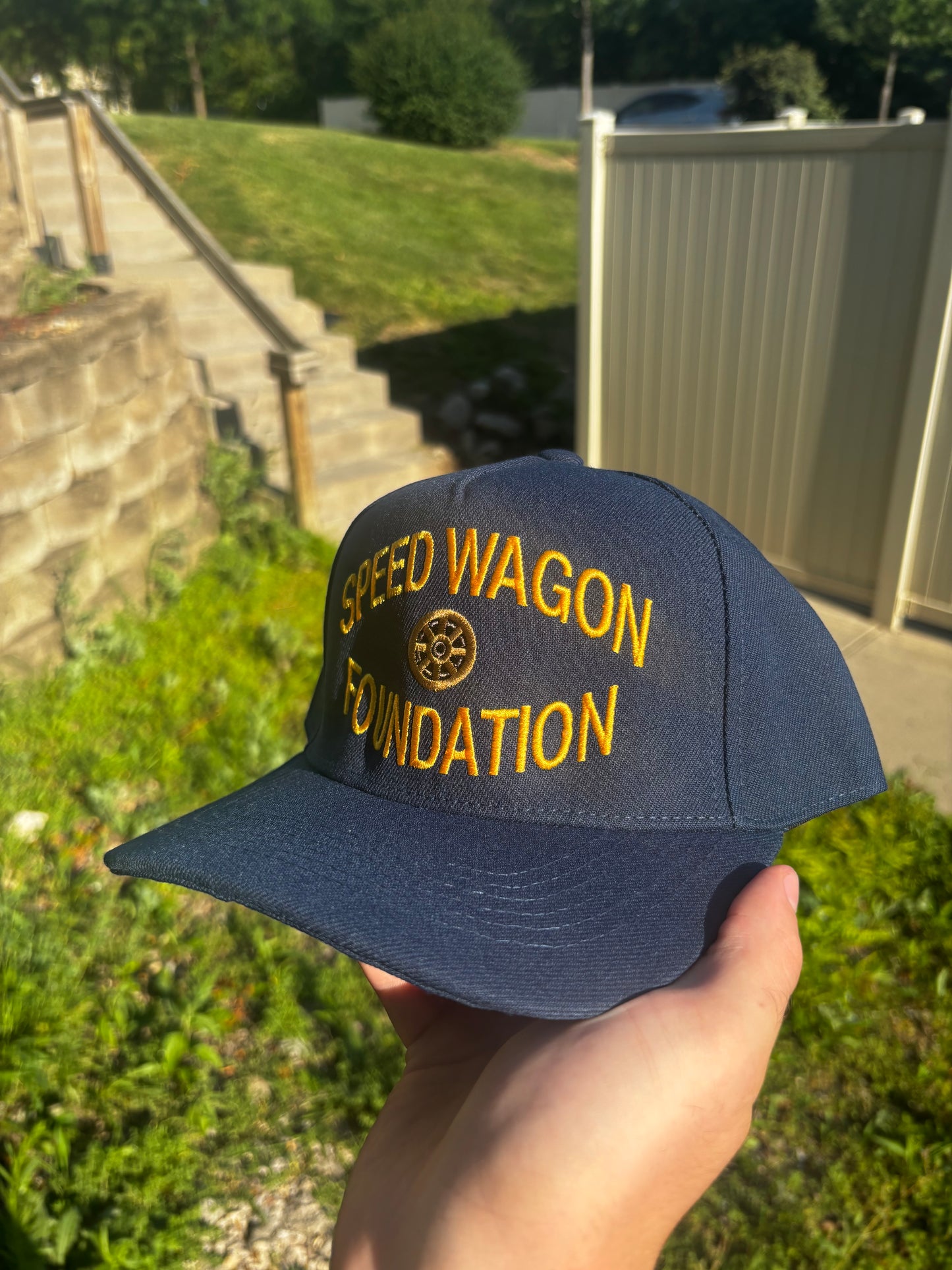 "SPEEDWAGON” 5oz Snapback Embroidered Cap