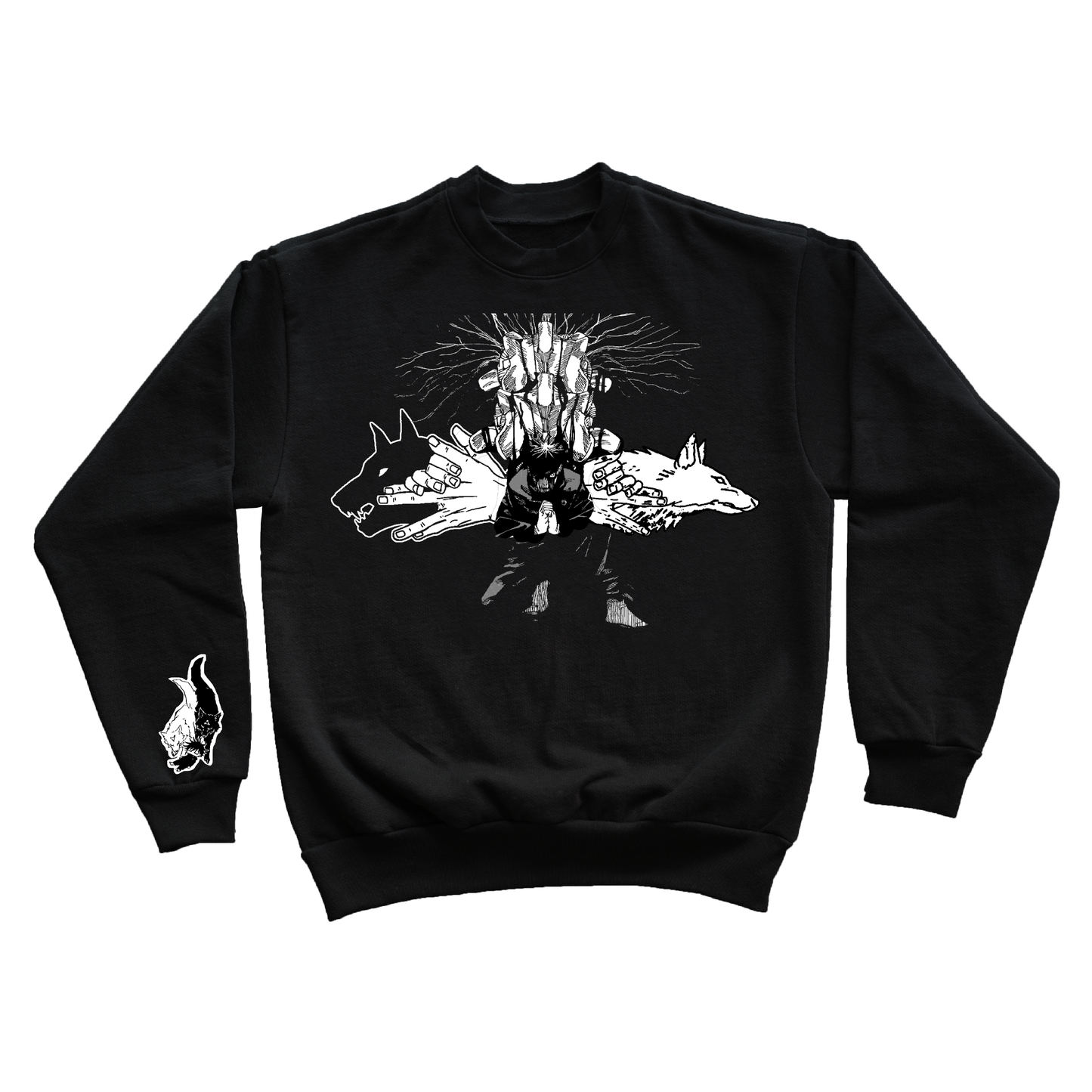 "10SHADOWS" 9oz HEAVY EMBROIDERED CREWNECK