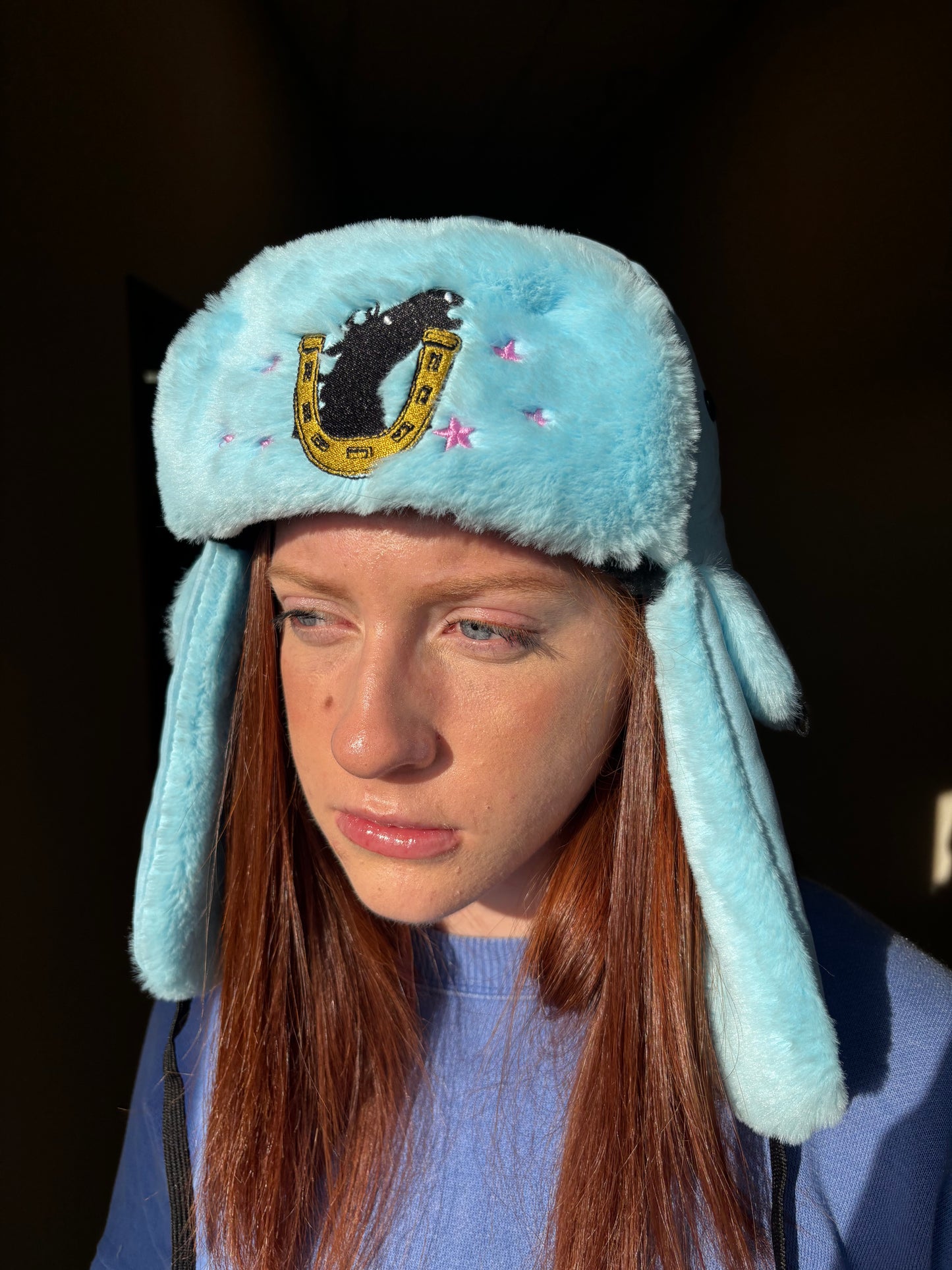 Johnny Joestar Embroidered Faux Fur Ushanka (Preorder)