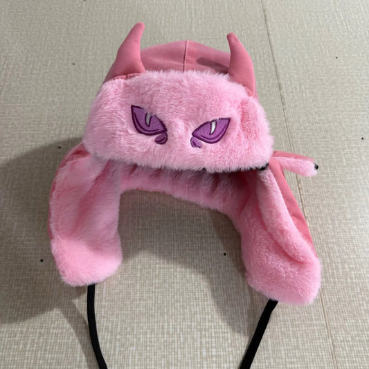 KILLER QUEEN EMBROIDERED USHANKA 3D HORNS (see item description for shipping)