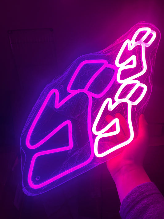 "MENACING" 10" TALL NEON SIGN