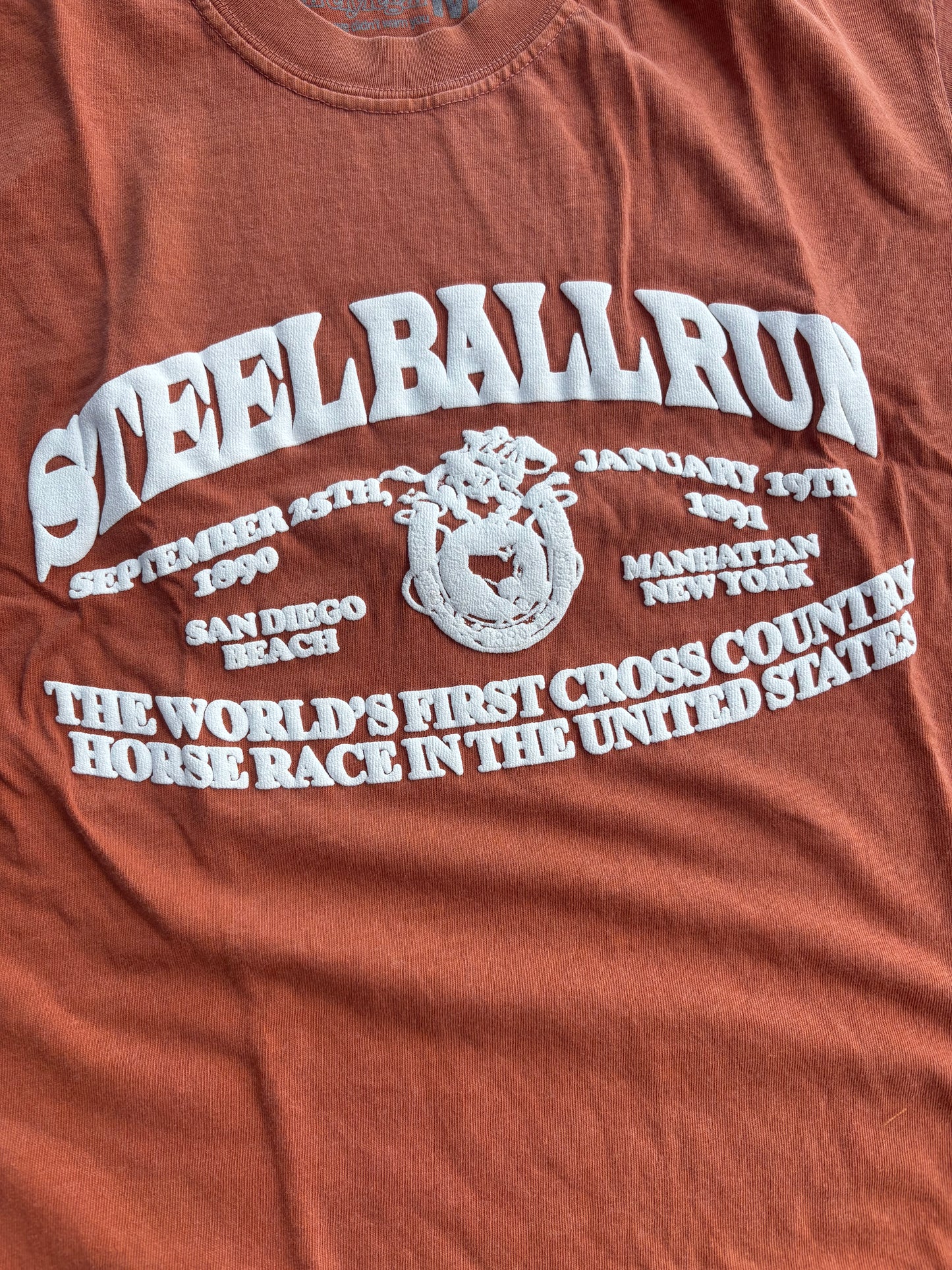 "STEELBALLRUN" 7oz PUFFPRINT T-shirt
