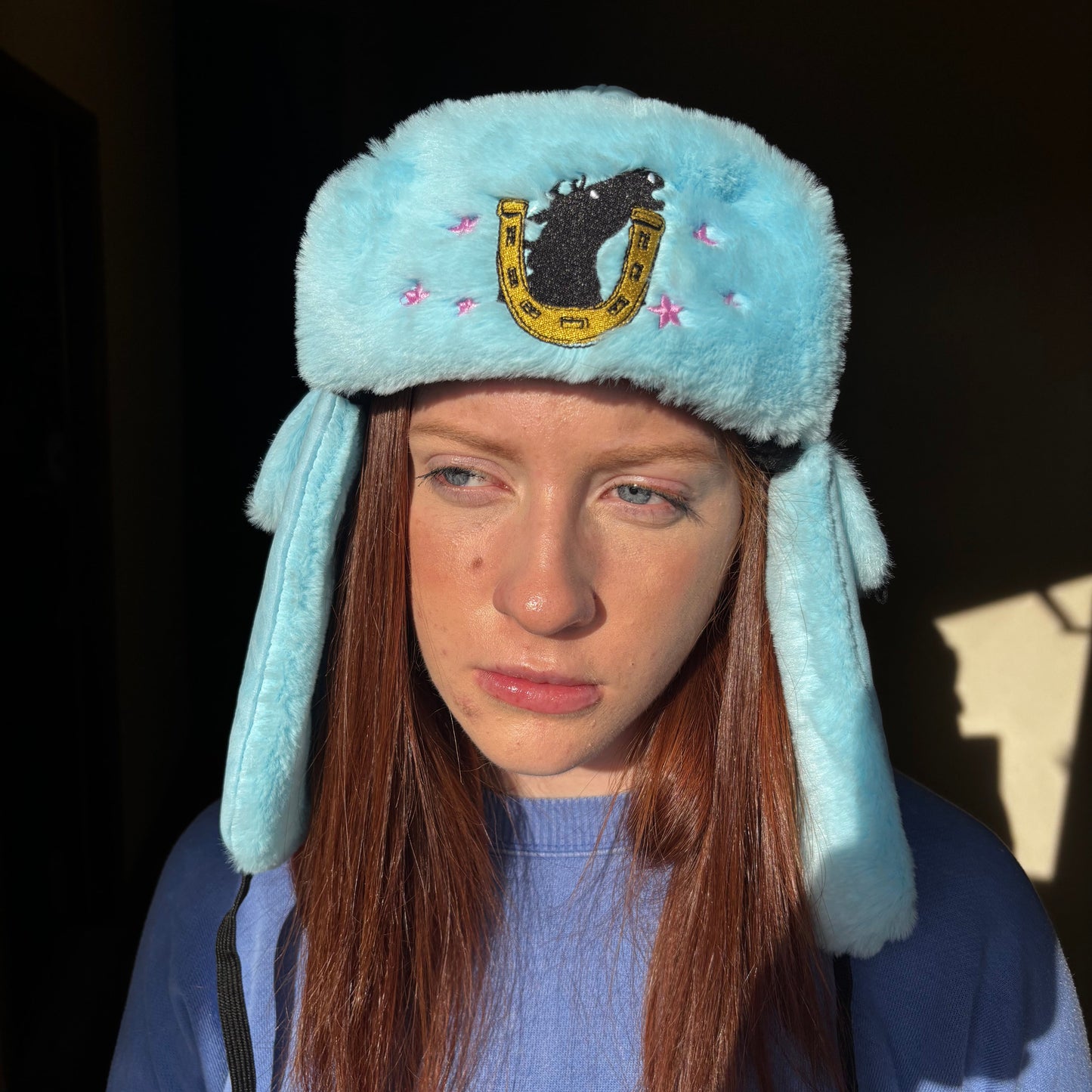 Johnny Joestar Embroidered Faux Fur Ushanka (Preorder)