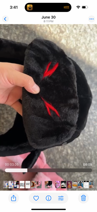 BERSERKER EMBROIDERED USHANKA (see item description for shipping)