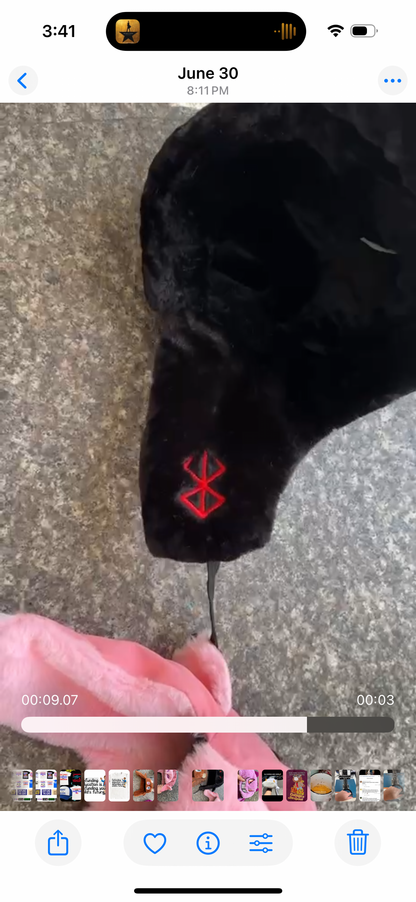 BERSERKER EMBROIDERED USHANKA (see item description for shipping)