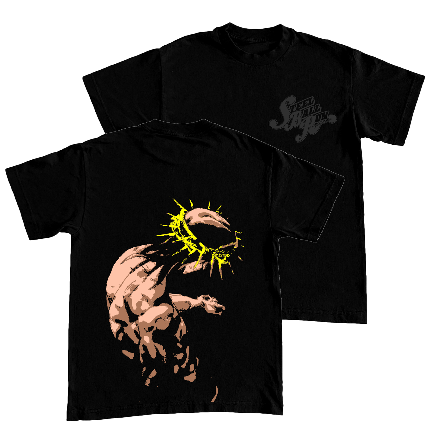 "THE SAINT" Front and Back Print Crewneck T-Shirt