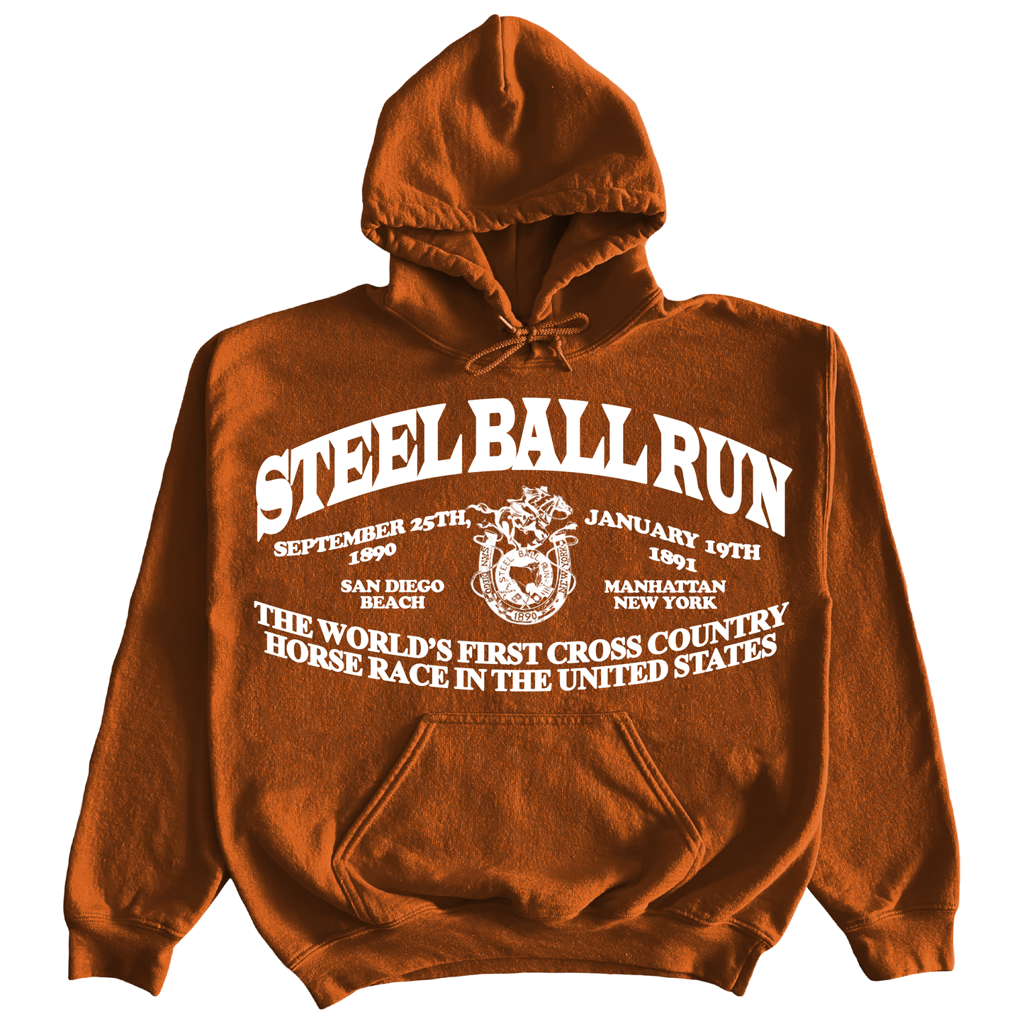 "STEELBALLRUN" 9oz PUFF PRINT HOODIE