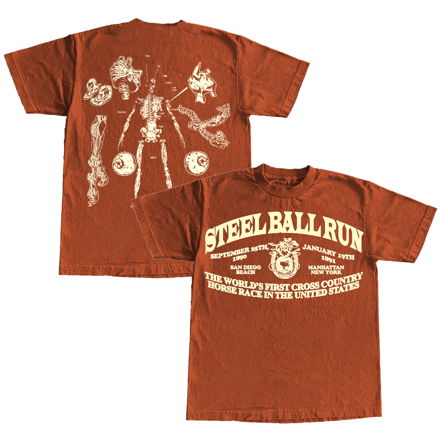 "STEELBALLRUN" 7oz PUFFPRINT T-shirt (Requiem