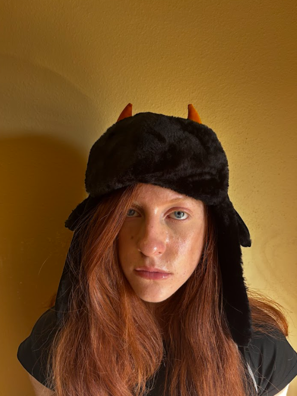 WEATHER REPORT EMBROIDERED USHANKA w/ 3d Horns