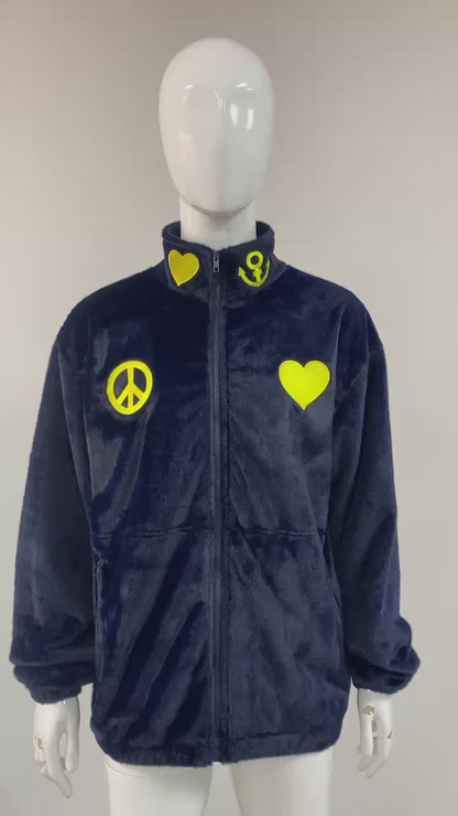 "JOSUKE" 9oz HEAVY EMBROIDERED ZIPUP FLEECE