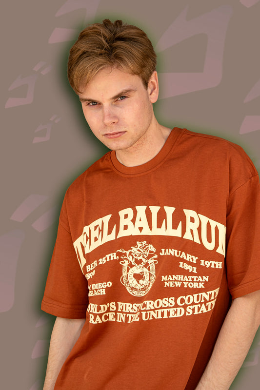 "STEELBALLRUN" 7oz PUFFPRINT T-shirt (Requiem