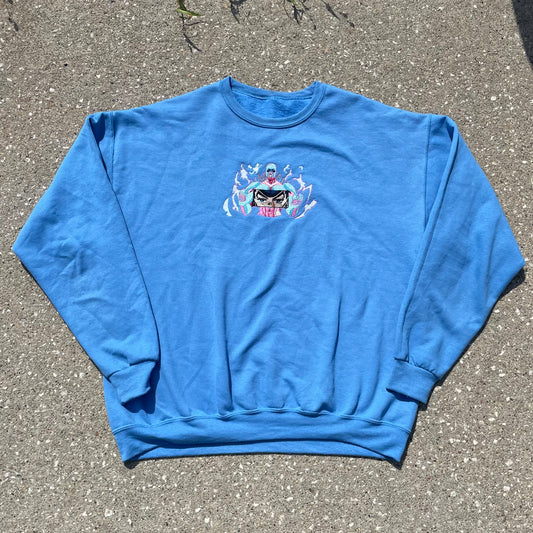 "JOSUKE" 9oz HEAVY EMBROIDERED CREWNECK